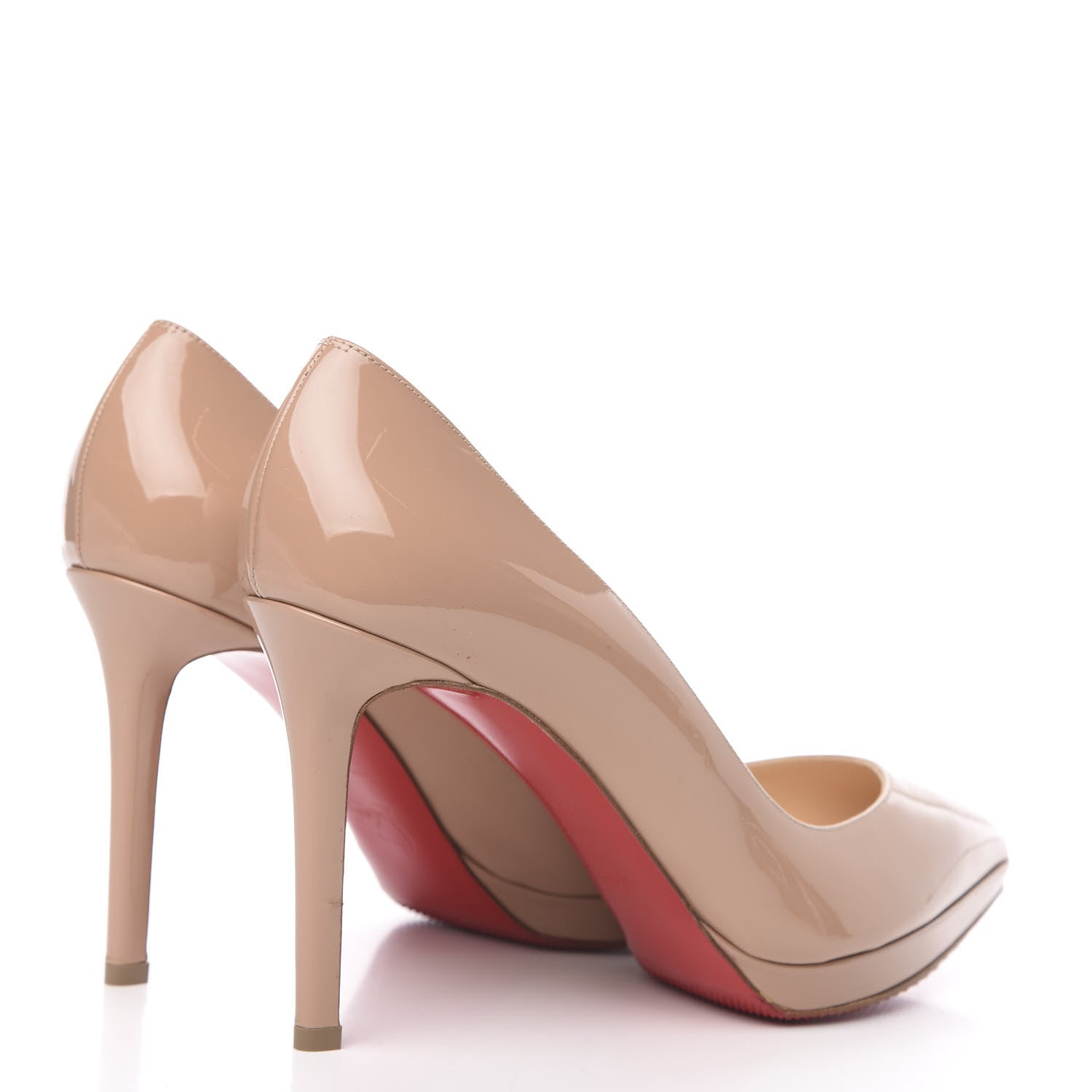 Christian Louboutin Patent Pigalle Plato 100 Pumps 39.5 Nude 4 of 7