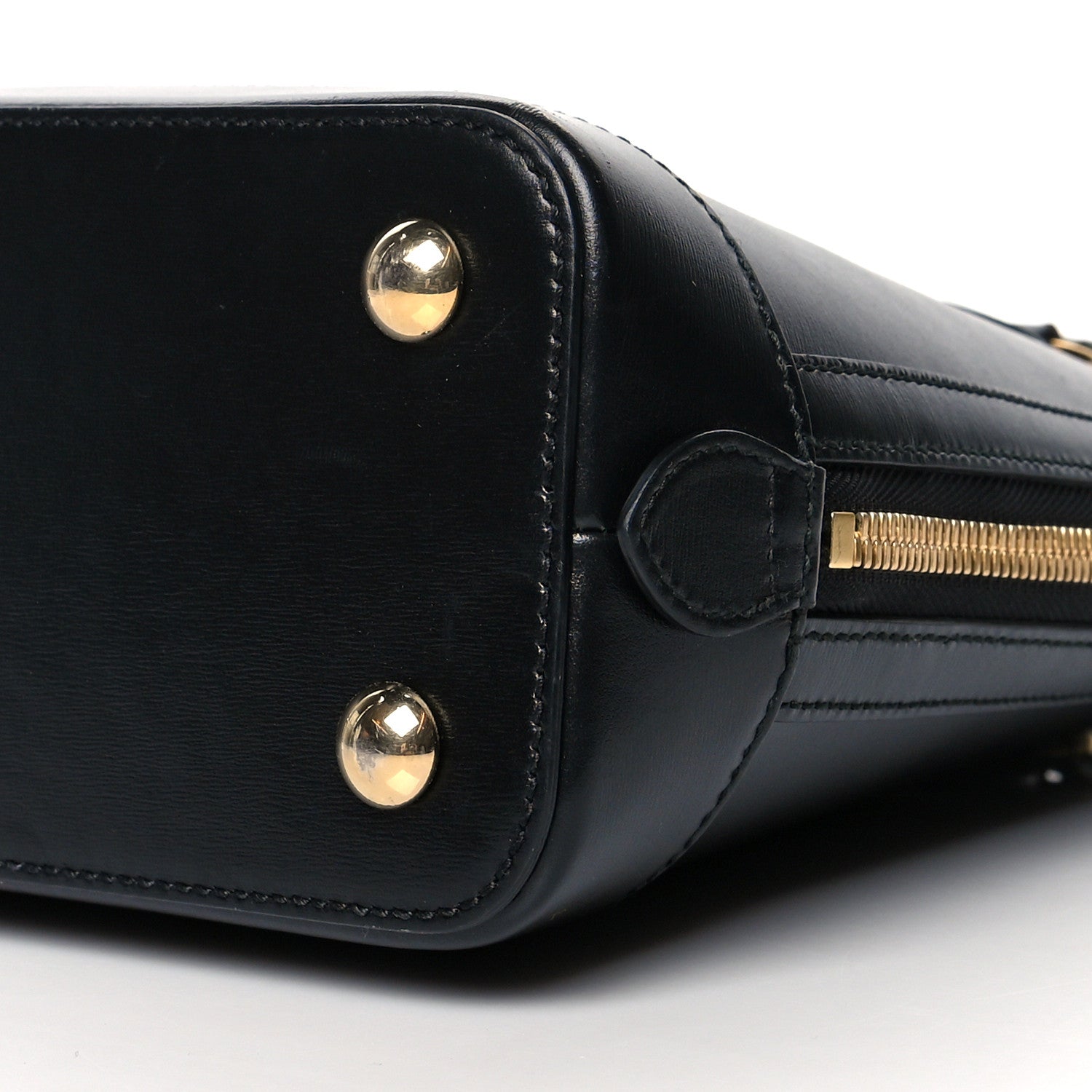 Gucci Boarded Plutone Calfskin Horsebit 1955 Top Handle Bag Black 10 of 12