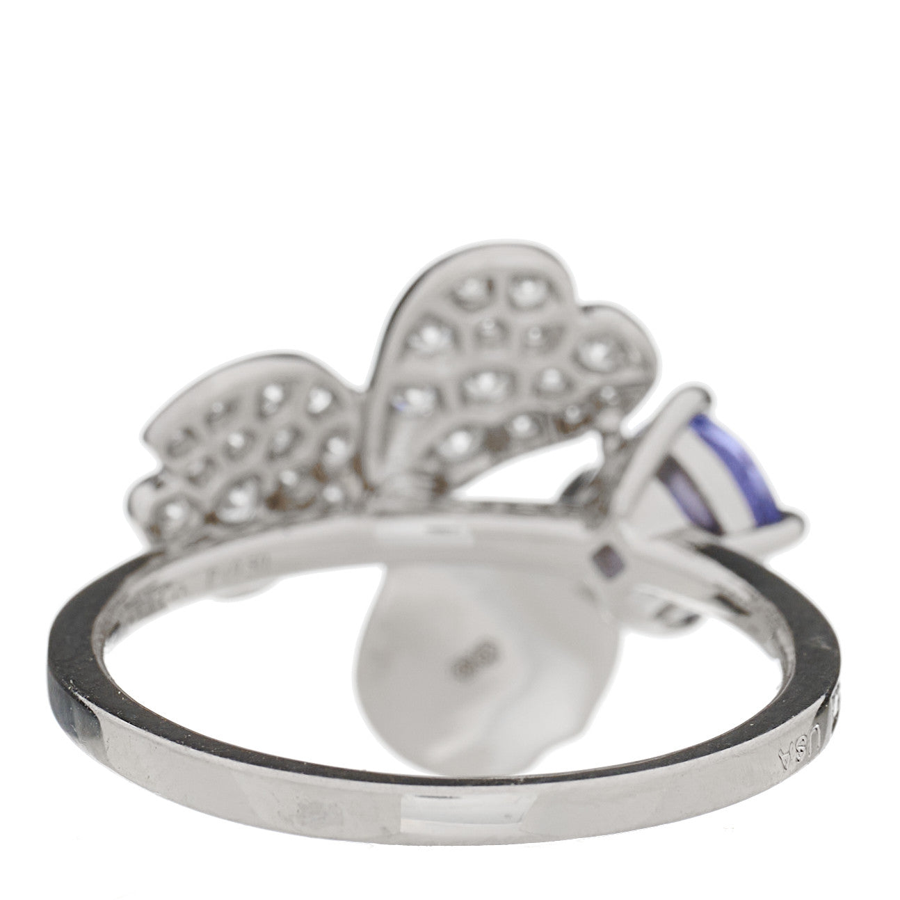 Tiffany Platinum Diamond Tanzanite Paper Flowers Ring 52 6 5 of 7