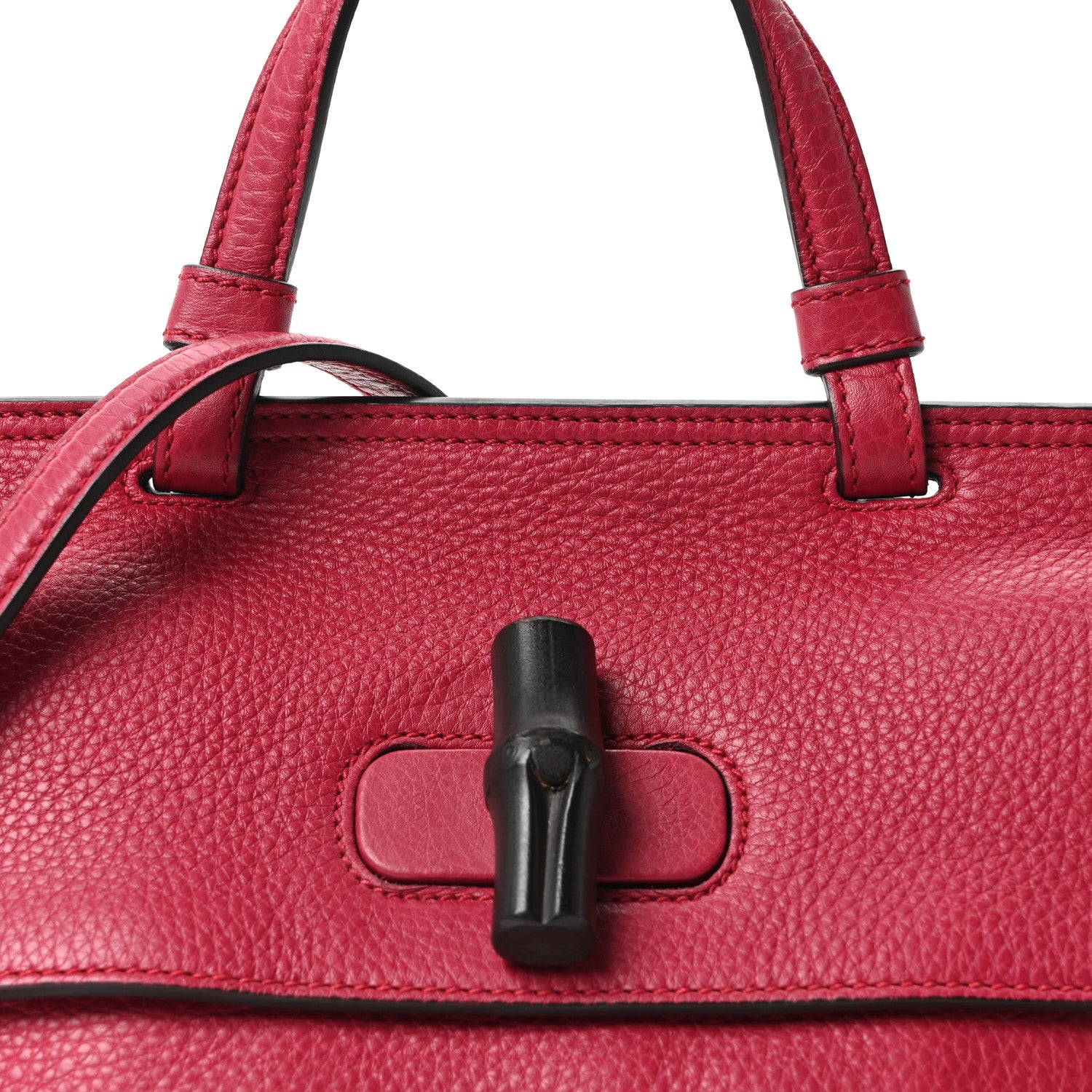 Gucci Cellarius Calfskin Small Bamboo Daily Top Handle Bag Dark