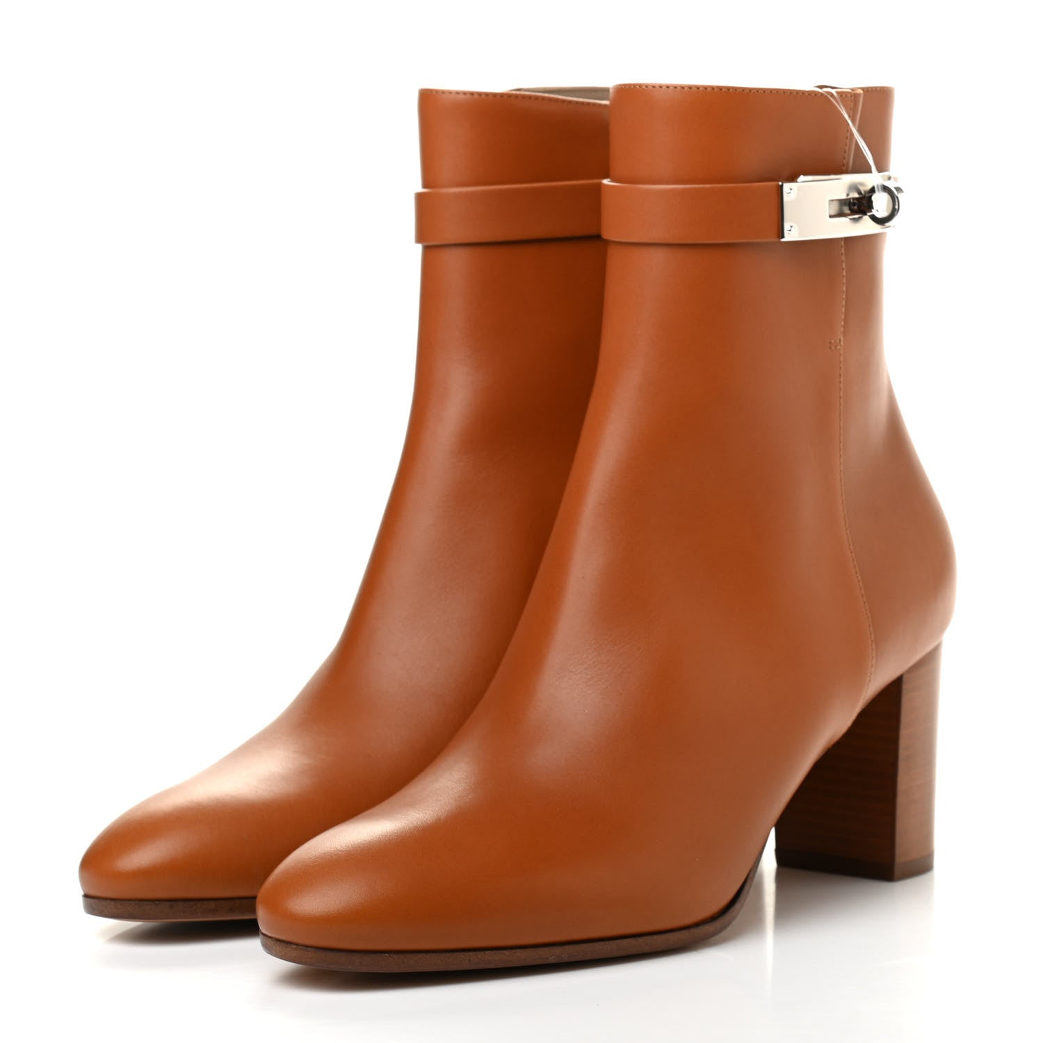 Hermes Calfskin Saint Germain Ankle Boots 39 Gold 3 of 8