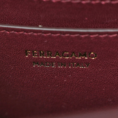 Salvatore Ferragamo Dapple Calfskin Fiamma Crossbody Bag Dark Barolo 6 of 10
