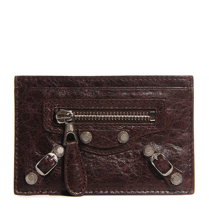 Balenciaga Agneau Giant 12 Silver Hardware Card Case Cigare Fonce 1 of 8