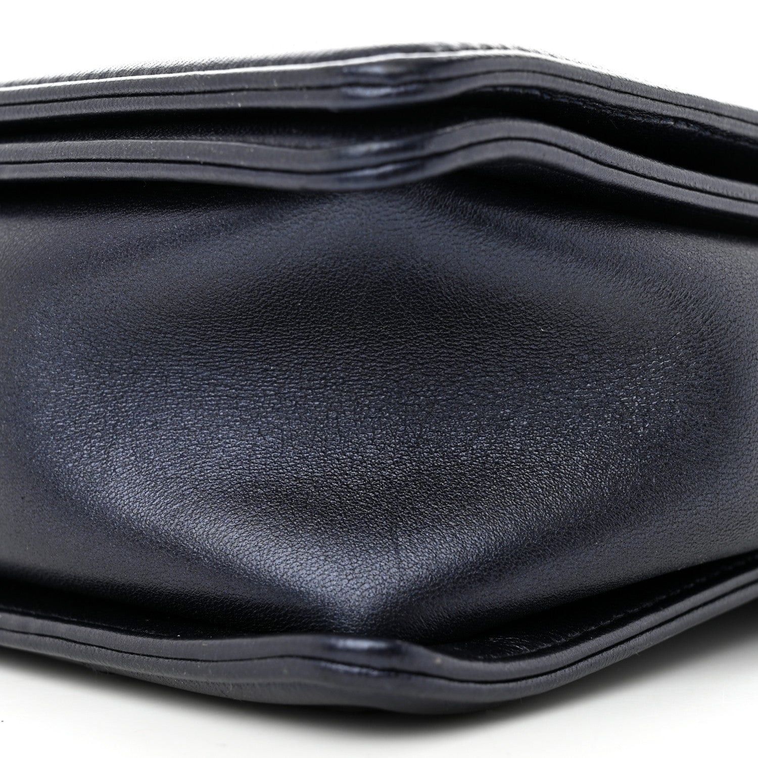Chanel Lambskin Embossed Large Boy Cube Flap Navy Blue 10 of 17