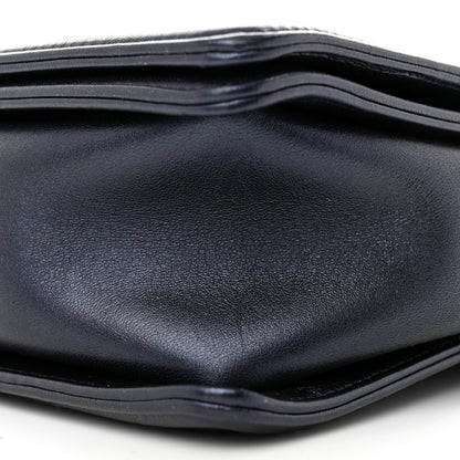 Chanel Lambskin Embossed Large Boy Cube Flap Navy Blue 10 of 17