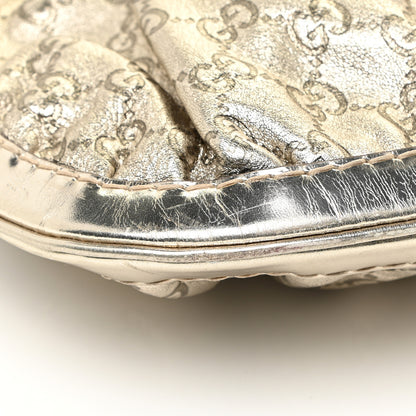 Gucci Metallic Guccissima Queen Bow Hobo Platinum 22 of 24
