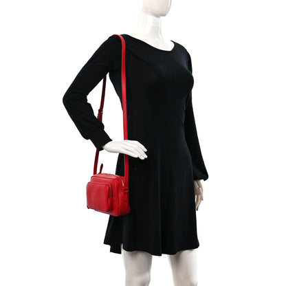 Burberry Grained Calfskin Small Camera Bag Red 2 of 9