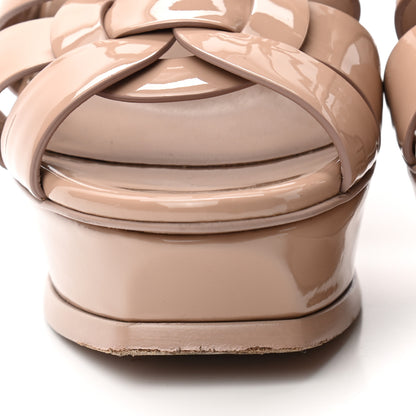 Saint Laurent Patent Tribute 105 Platform Sandals 37 Nude Powder 22 of 25