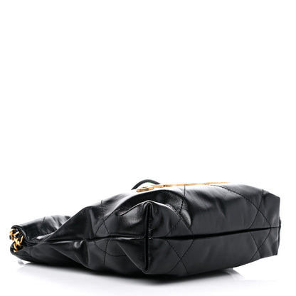 Chanel Shiny Calfskin Quilted Mini Chanel 22 Black 4 of 10