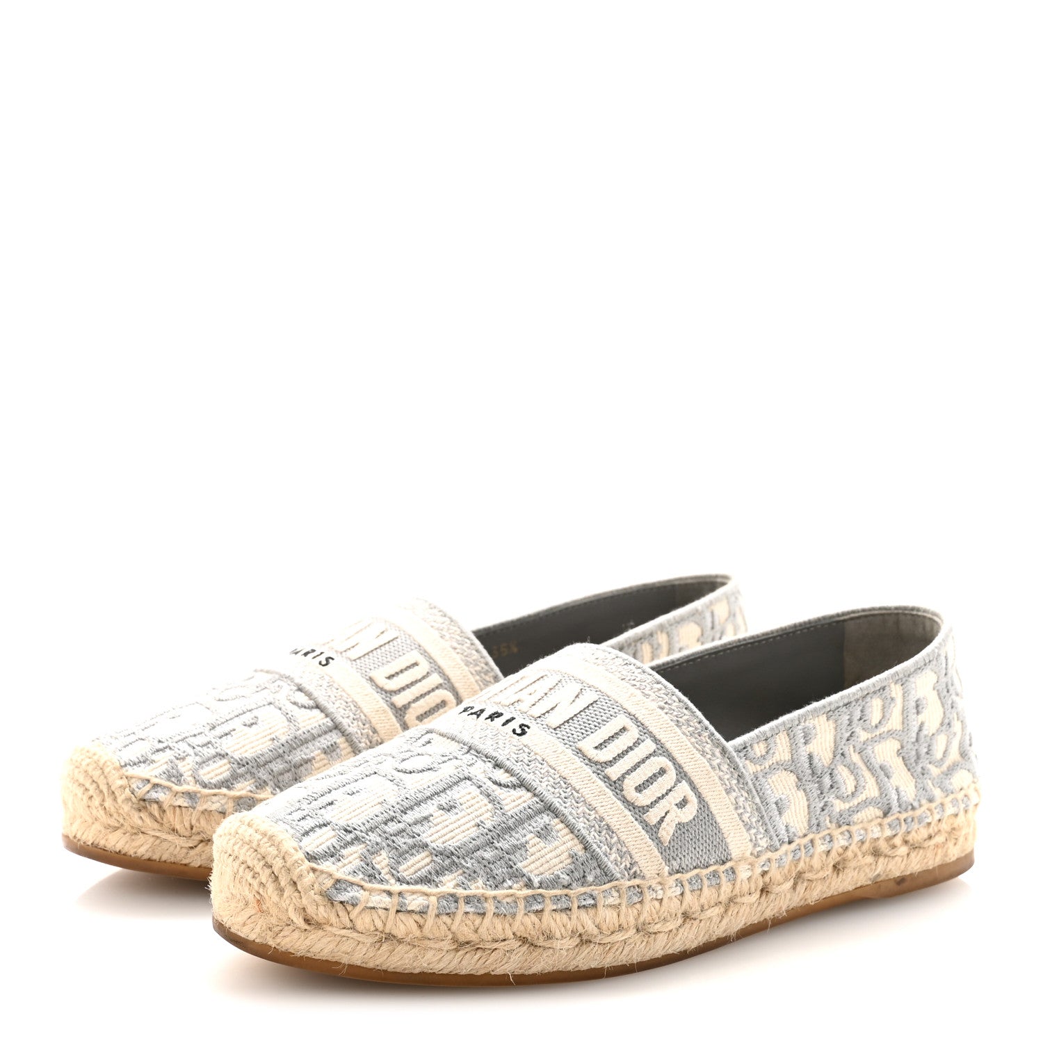 Christian Dior Oblique Embroidered Granville 15mm Espadrilles 35.5