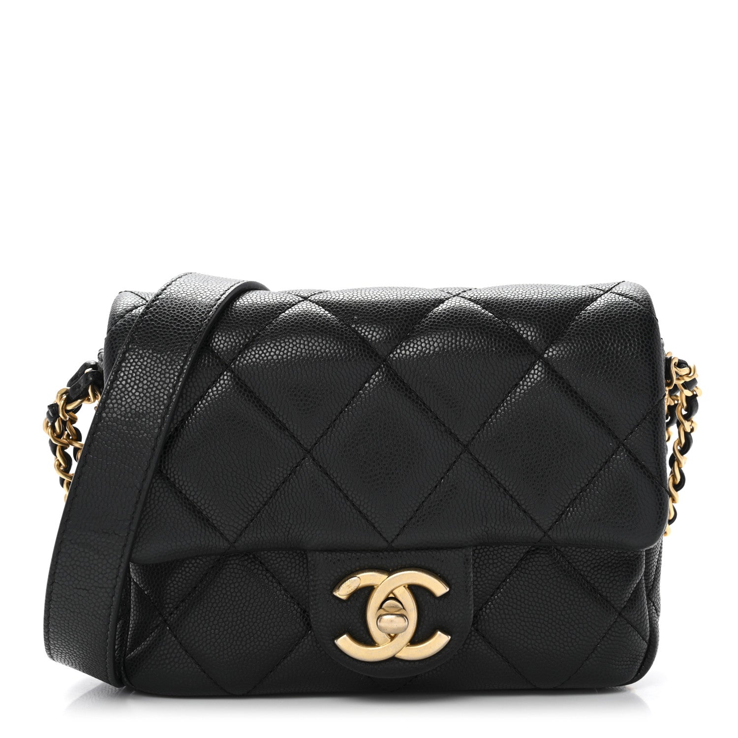 Chanel Caviar Quilted Mini Twist Your Buttons Flap Black 1 of 11