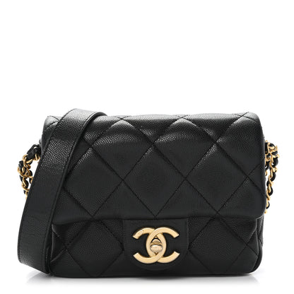 Chanel Caviar Quilted Mini Twist Your Buttons Flap Black 1 of 11