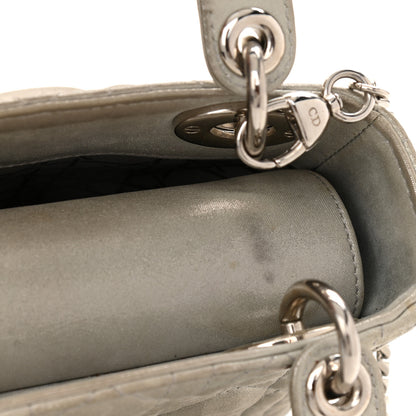 Christian Dior Metallic Lambskin Cannage Mini Lady Dior Grey 14 of 16