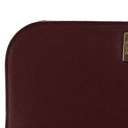 Chanel Caviar Quilted Small Business Affinity Flap Burgundy 11 of 12