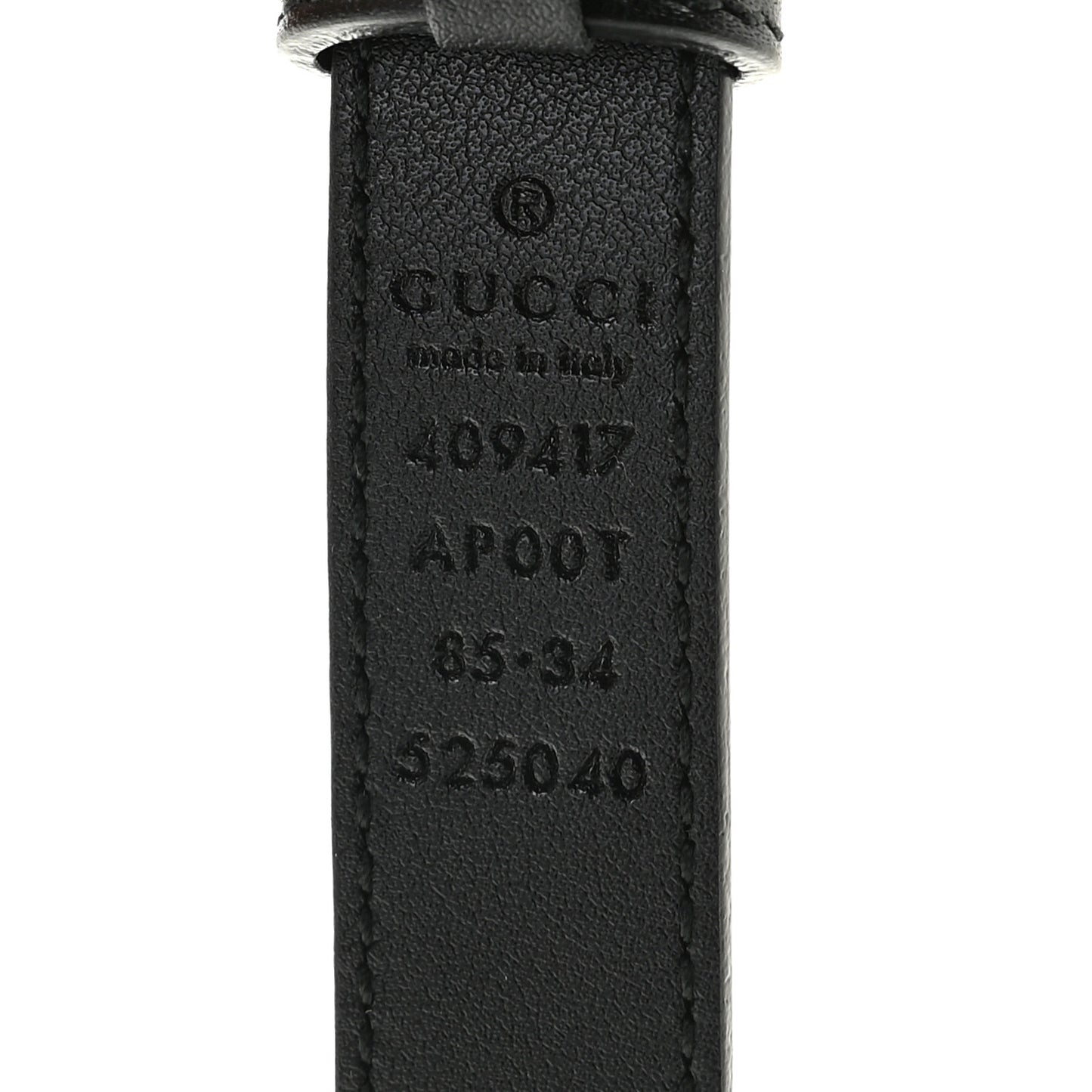 Calfskin Double G 20mm Belt 85 34 Black