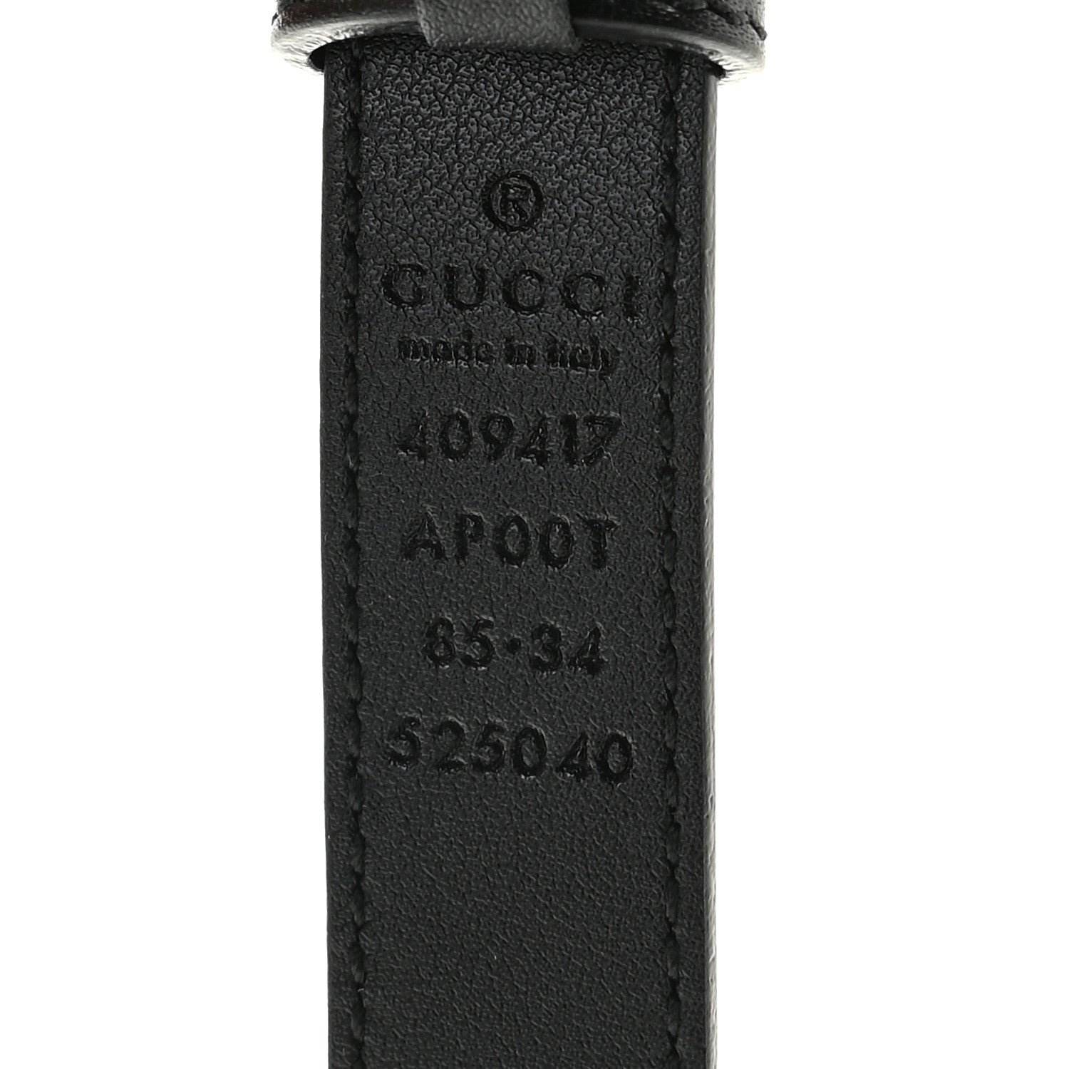 Gucci Calfskin Double G 20mm Belt 85 34 Black 4 of 4