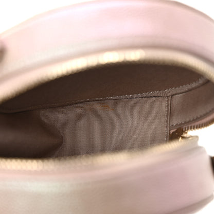 Chanel Iridescent Caviar Resin Quilted Round Clutch With Chain Beige 10 of 10