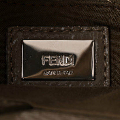 Fendi Snakeskin Petite 2Jours Tote Beige Multicolor 6 of 10