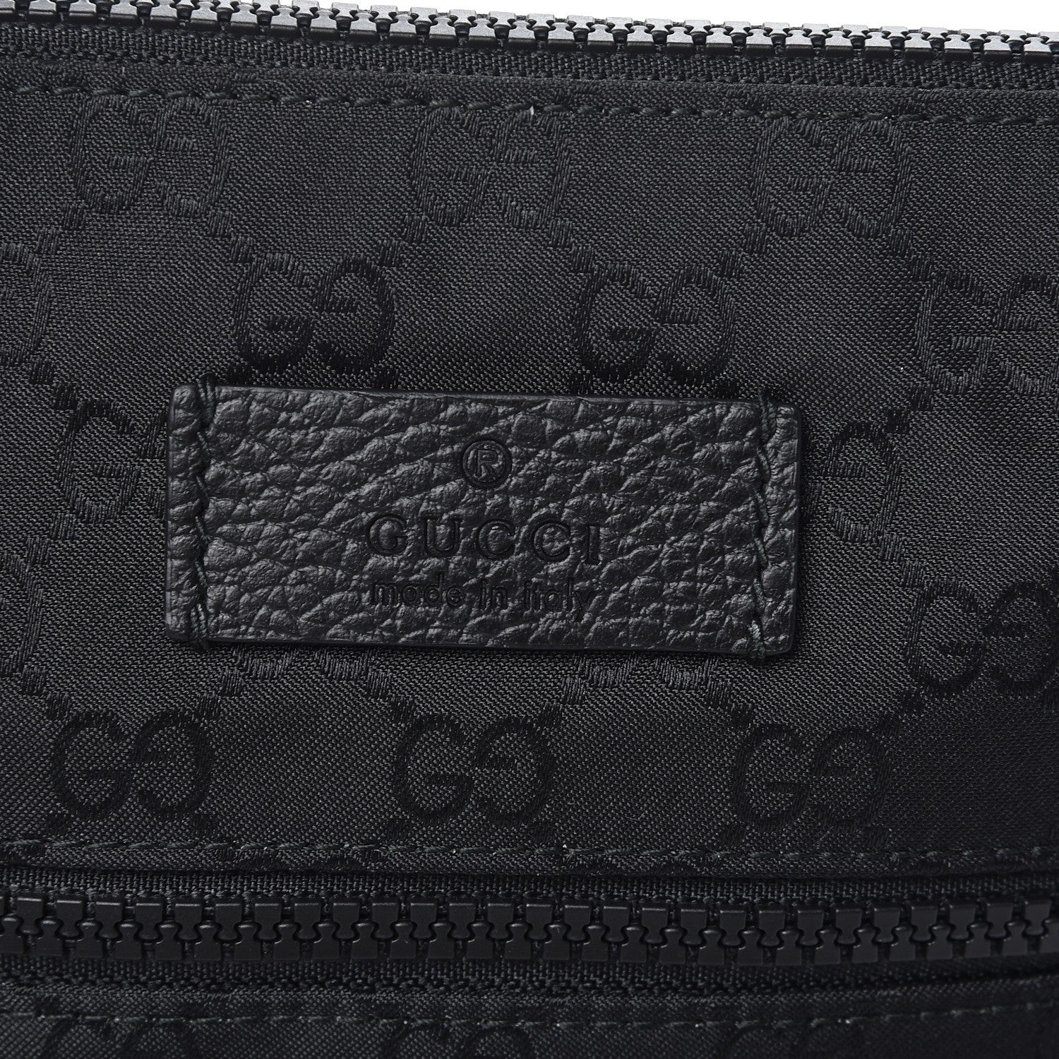 Gucci Nylon Monogram Mini Flat Messenger Bag Black 8 of 8