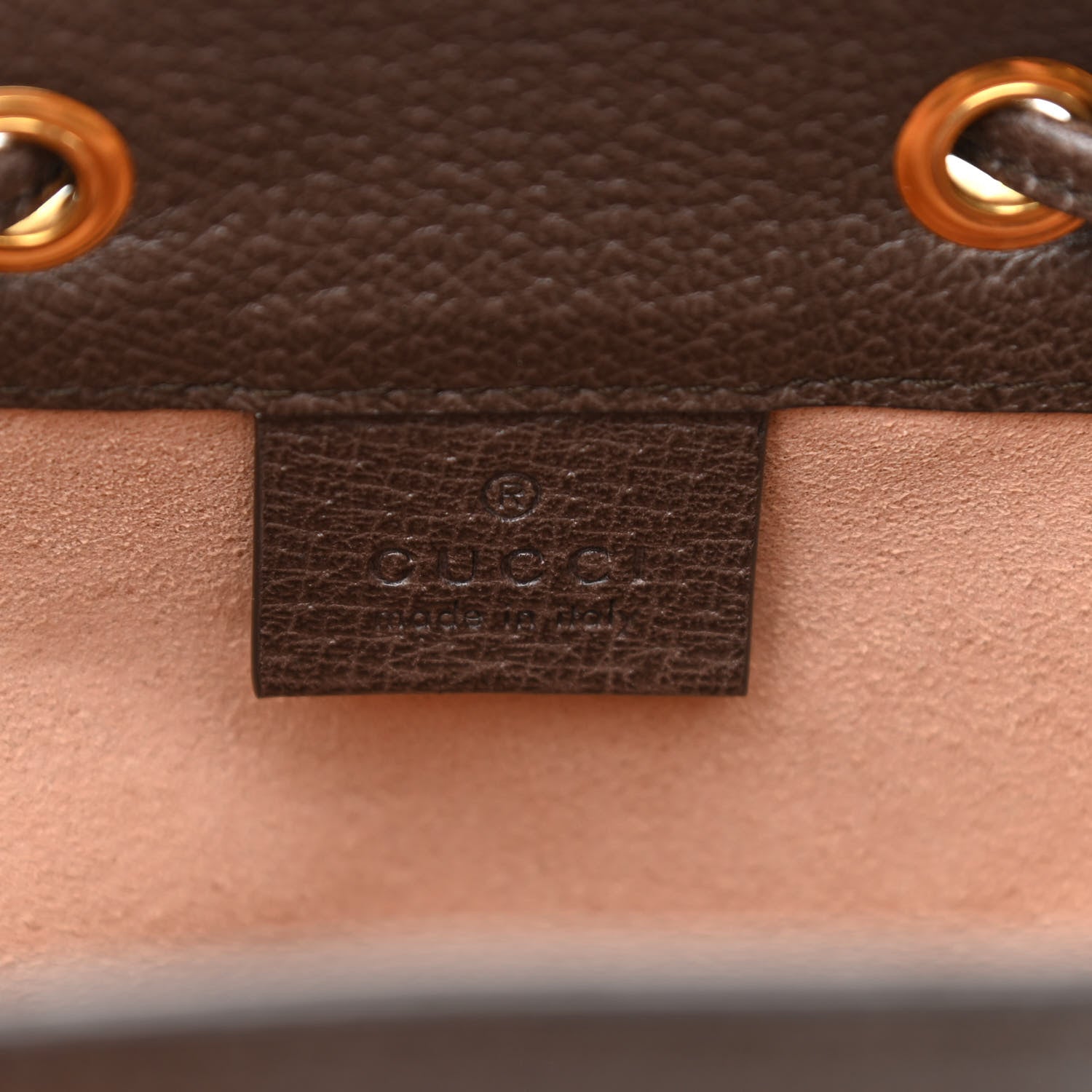 Gucci GG Supreme Monogram Web Mini Ophidia Bucket Bag Brown 6 of 9