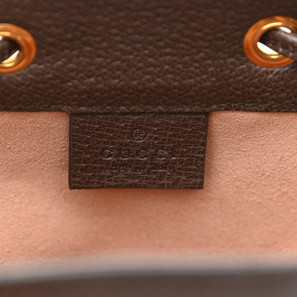 Gucci GG Supreme Monogram Web Mini Ophidia Bucket Bag Brown 6 of 9