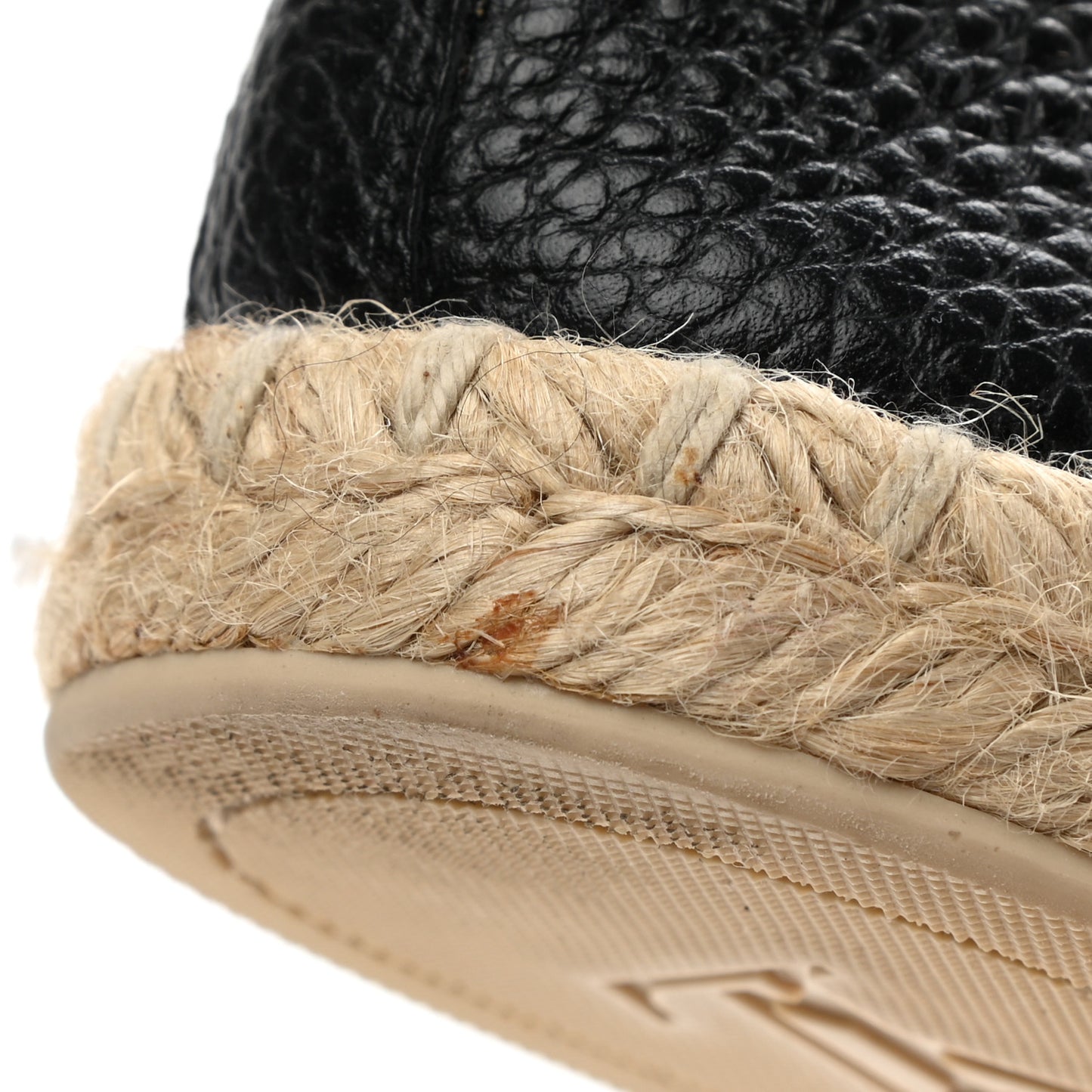 Calfskin Tropical Bloom Espadrille Flat 37.5 Black