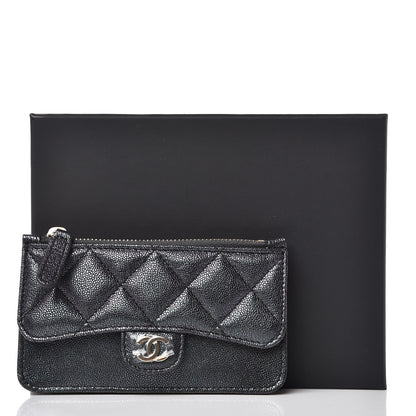 Chanel Iridescent Caviar Quilted Flap Zip Card Holder Black 8 of 8