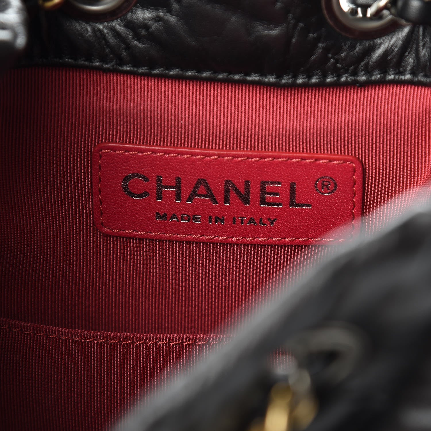 Chanel Aged Calfskin Chevron Quilted Small Gabrielle Backpack Black 6 of 13