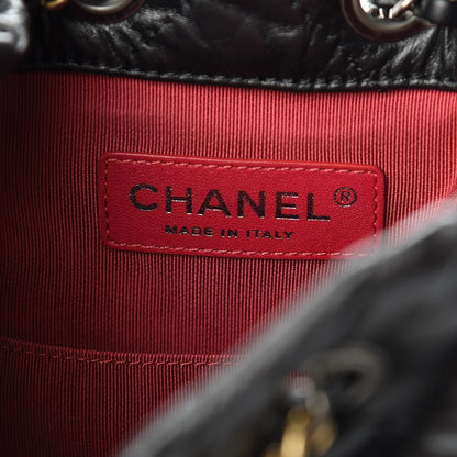 Chanel Aged Calfskin Chevron Quilted Small Gabrielle Backpack Black 6 of 13