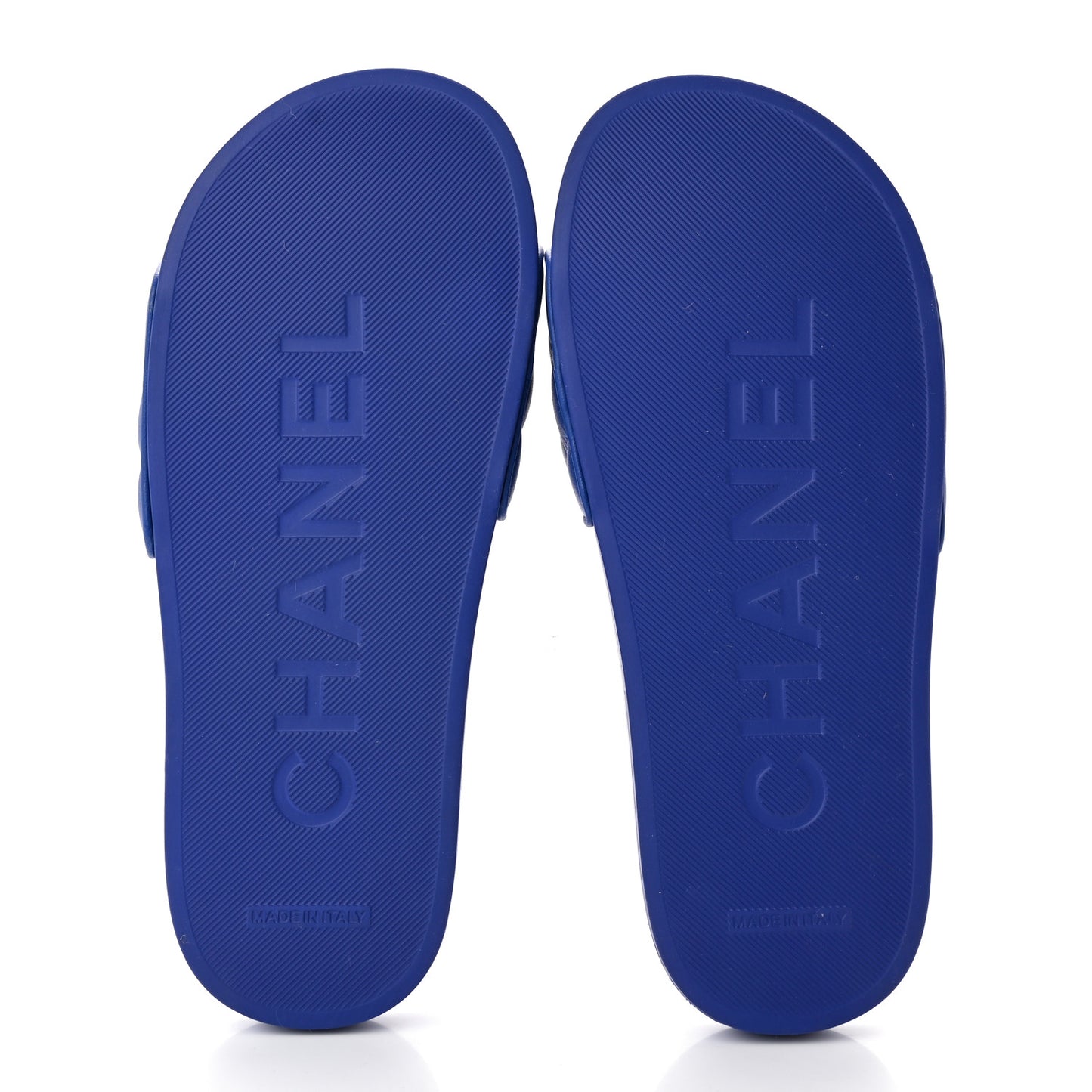 Lambskin Quilted CC Mules Sandals 36 Dark Blue
