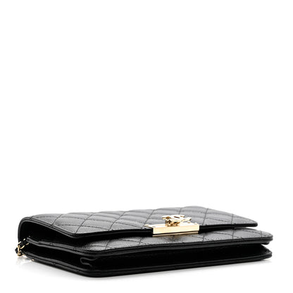 Chanel Caviar Quilted Golden Class Wallet On Chain WOC Black 4 of 9