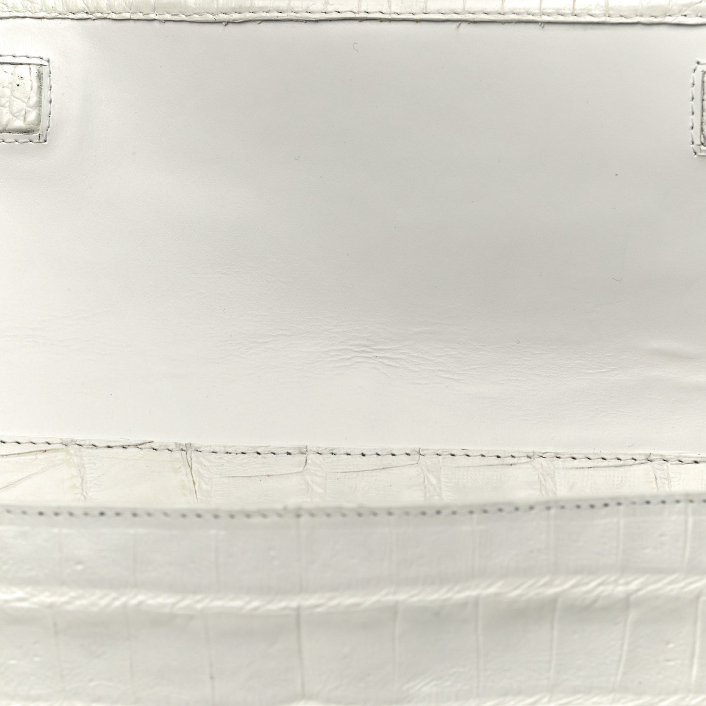Crocodile Clutch White