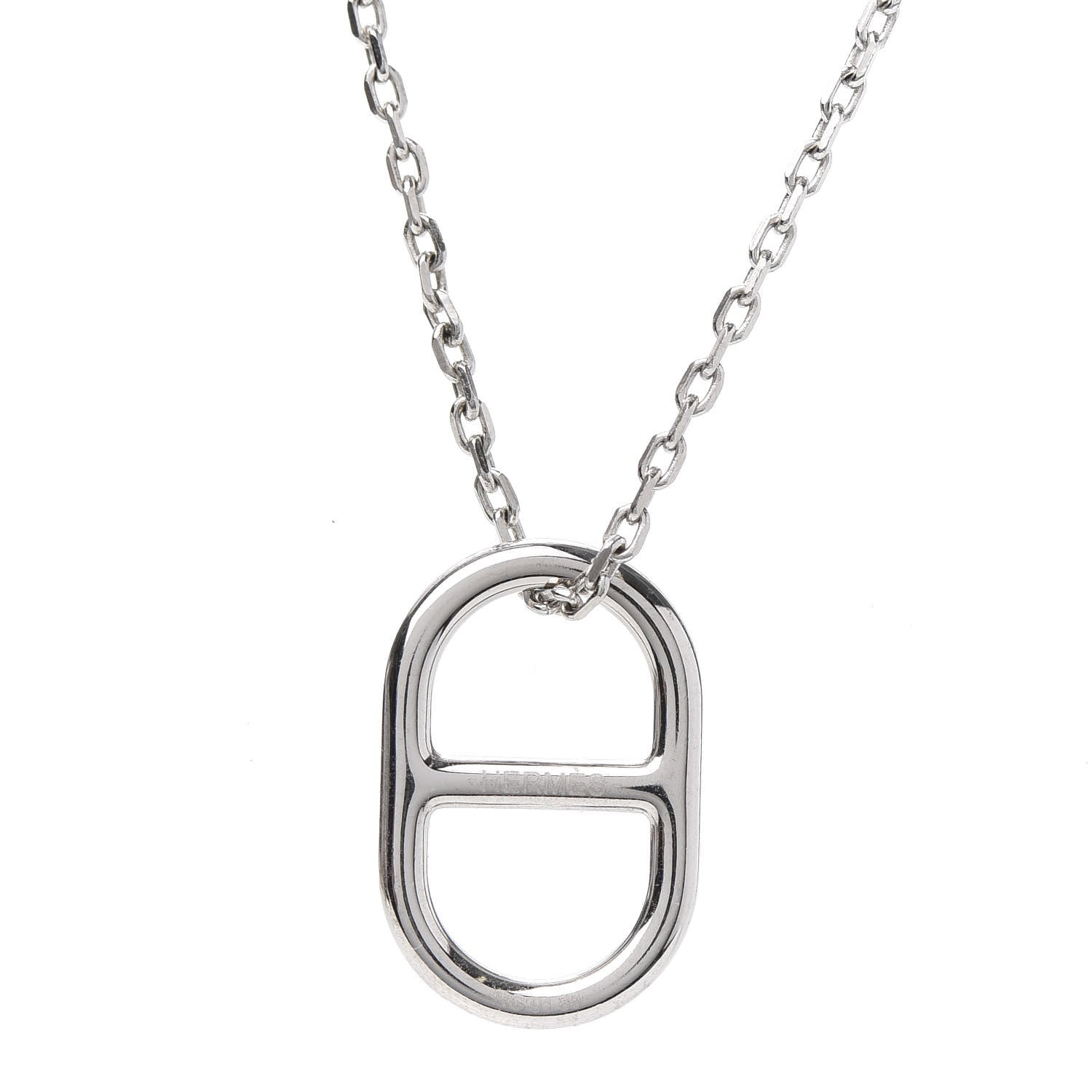 Hermes Swift O'Maillon Pendant Necklace Bleu Nuit 5 of 8