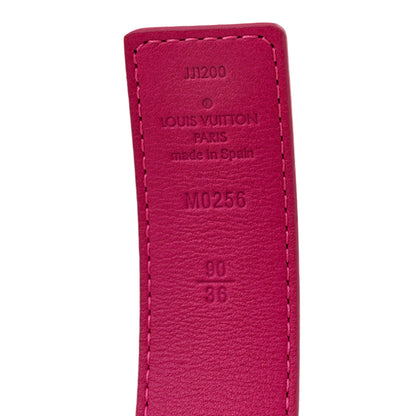 Louis Vuitton Calfskin Monogram 30mm LV Initiales Reversible Belt 90 36 Fuchsia 5 of 8