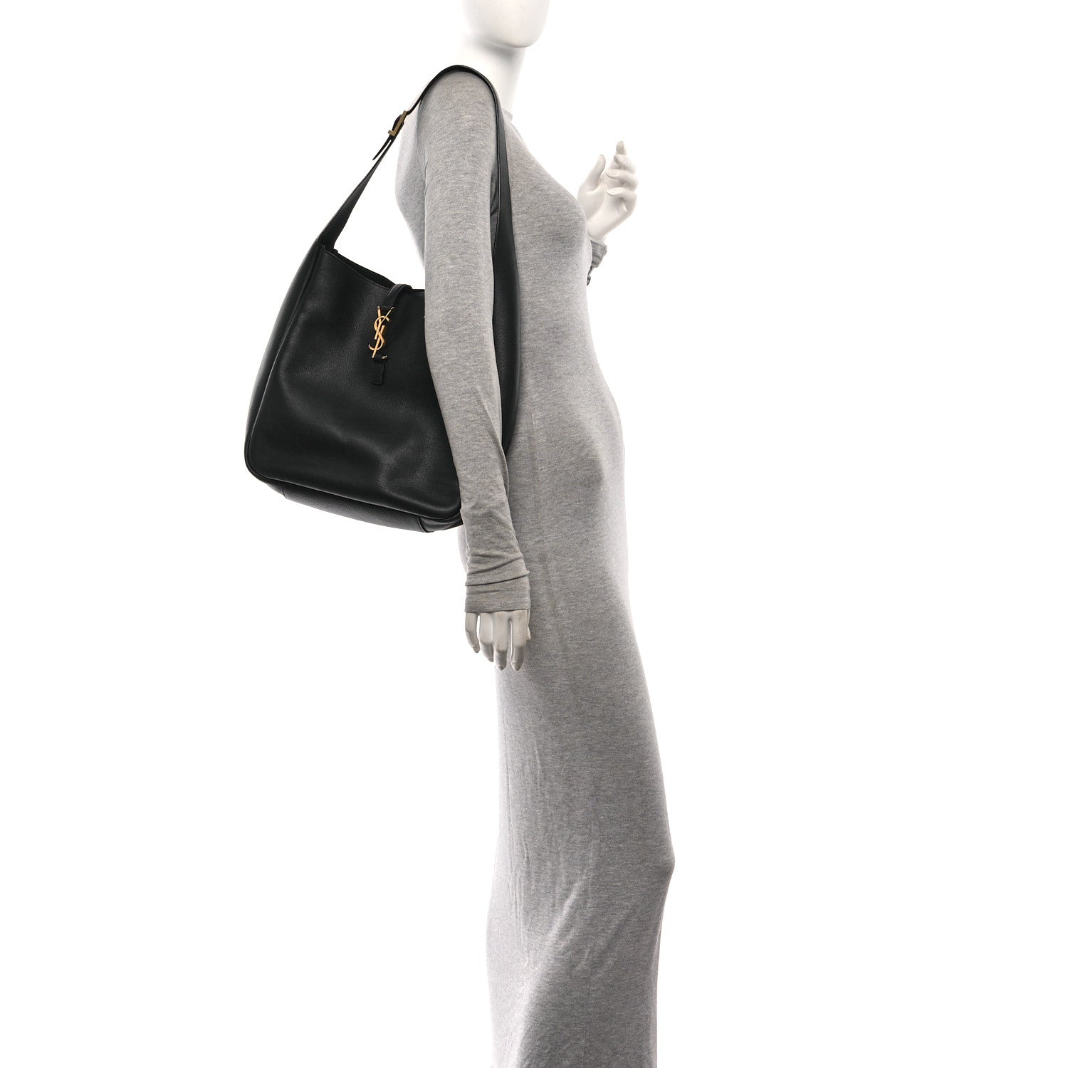 Saint Laurent Smooth Calfskin Large Le 5 A 7 Soft Hobo Black 2 of 10
