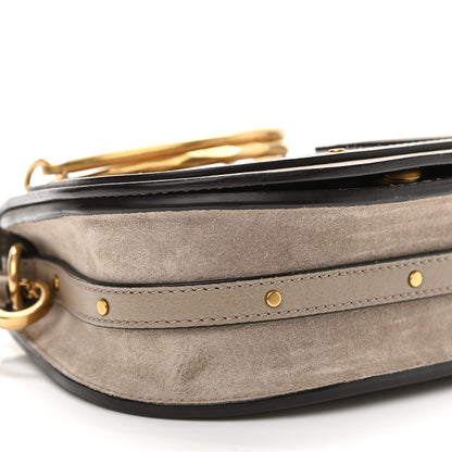 Chloe Calfskin Suede Small Nile Bracelet Bag Motty Grey 9 of 11