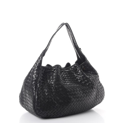 Bottega Veneta Nappa Intrecciato Drawstring Hobo Bag Nero Black 3 of 19