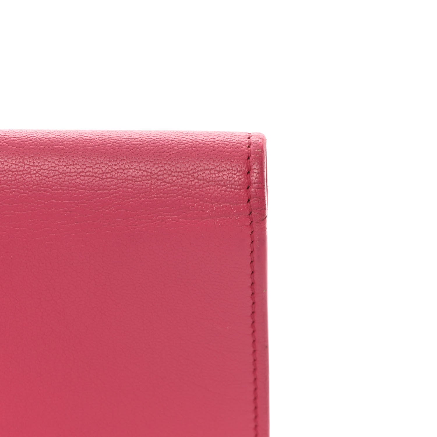 Saint Laurent Goatskin Monogram Large Belle De Jour Clutch Lipstick Fuchsia 12 of 12