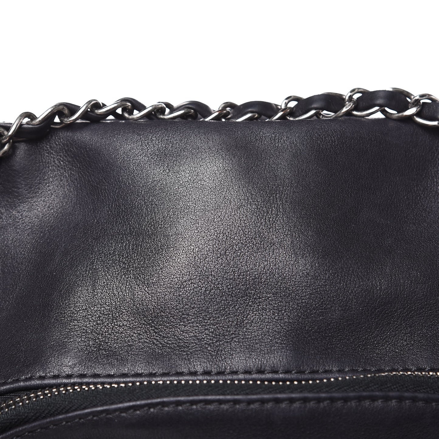 Lambskin Quilted Drawstring Backpack Navy Blue