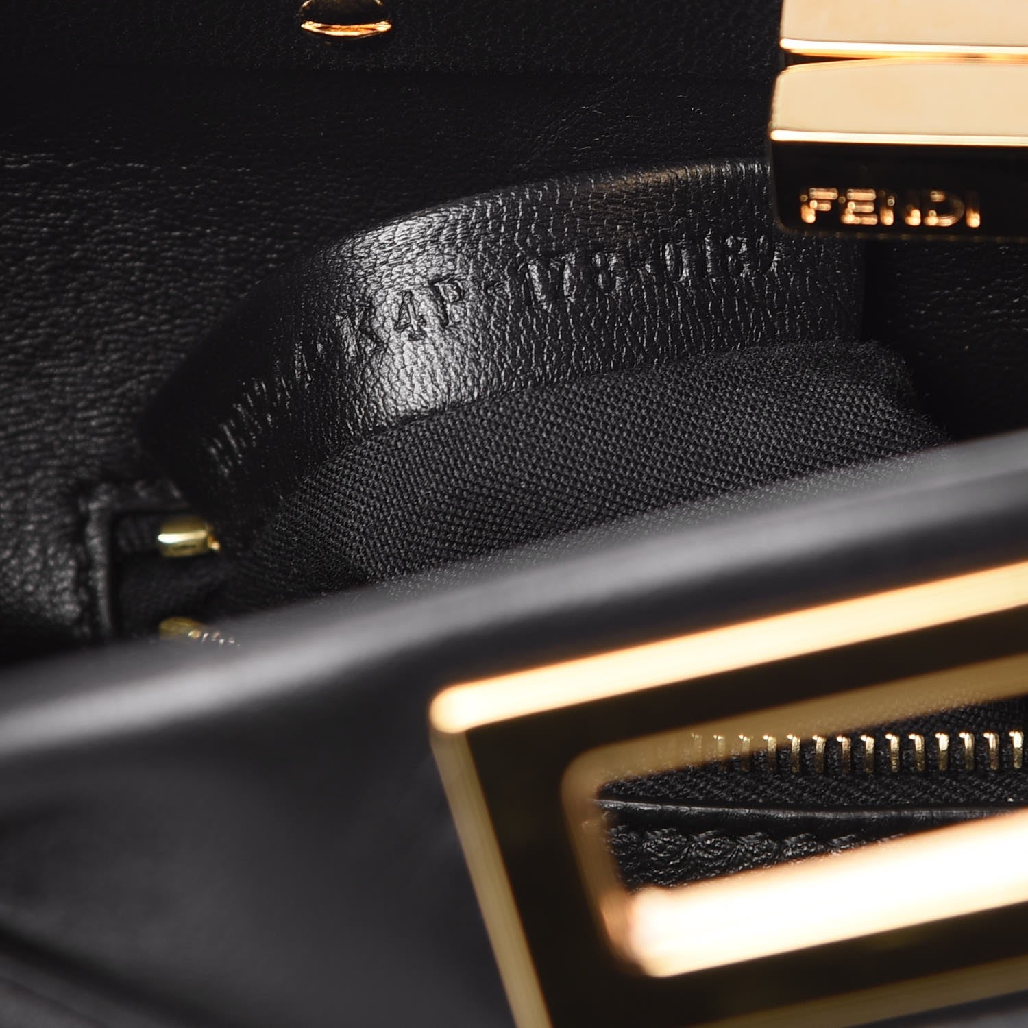 Fendi Nappa Mini Peekaboo Iconic Satchel Black 8 of 12