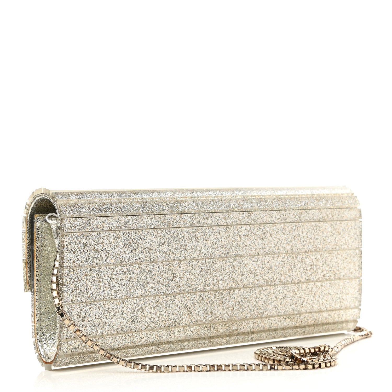 Jimmy Choo Acrylic Glitter Sweetie Clutch Champagne 3 of 11
