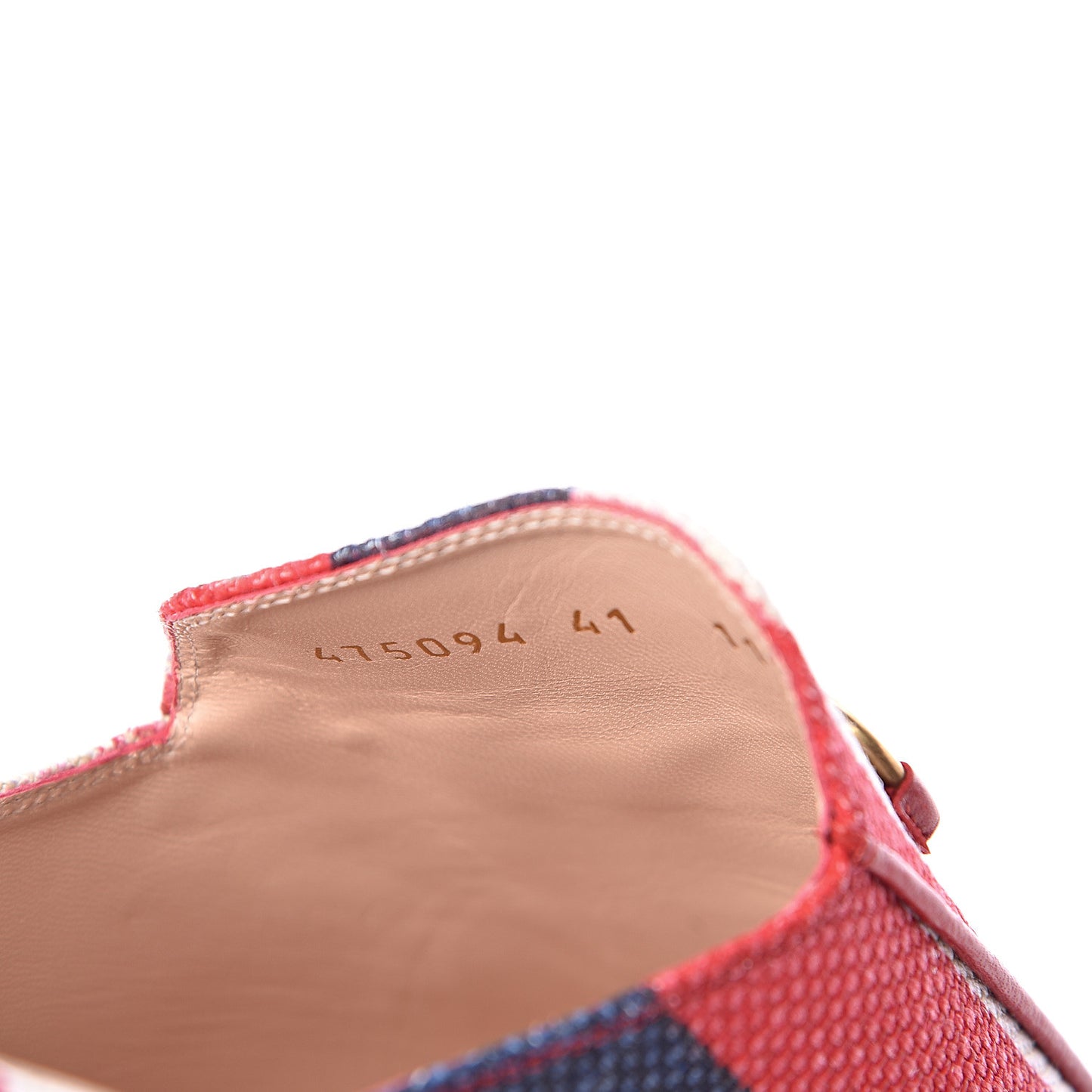 Canvas Sylvie Stripe Womens Princetown Slippers 41 Mystic White Hibiscus Red Maritime