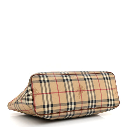 Burberry Haymarket Check Tote Brown 4 of 9