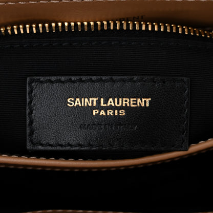 Saint Laurent Calfskin Y Quilted Monogram Toy Loulou Crossbody Bag Latte 6 of 10