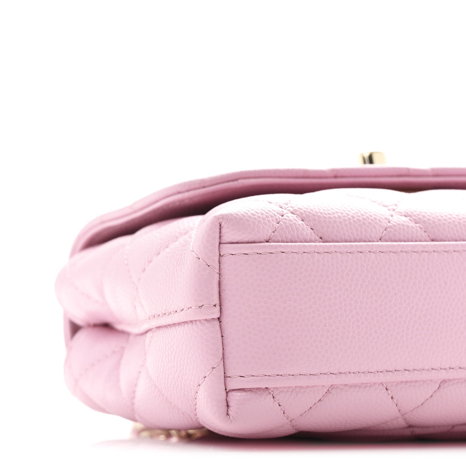 Chanel Caviar Quilted Coco Handle Clutch With Chain Pink 9 of 11