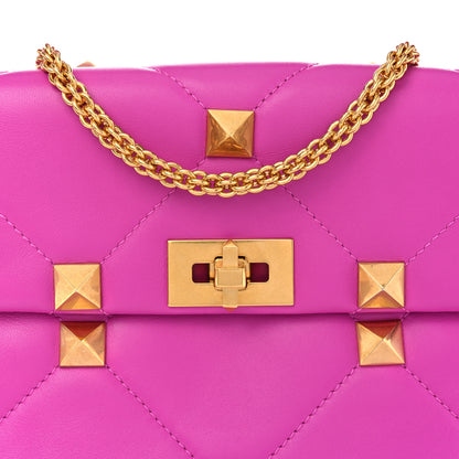 Valentino Garavani Nappa Large Roman Stud Shoulder Bag Radiant Orchid 7 of 9