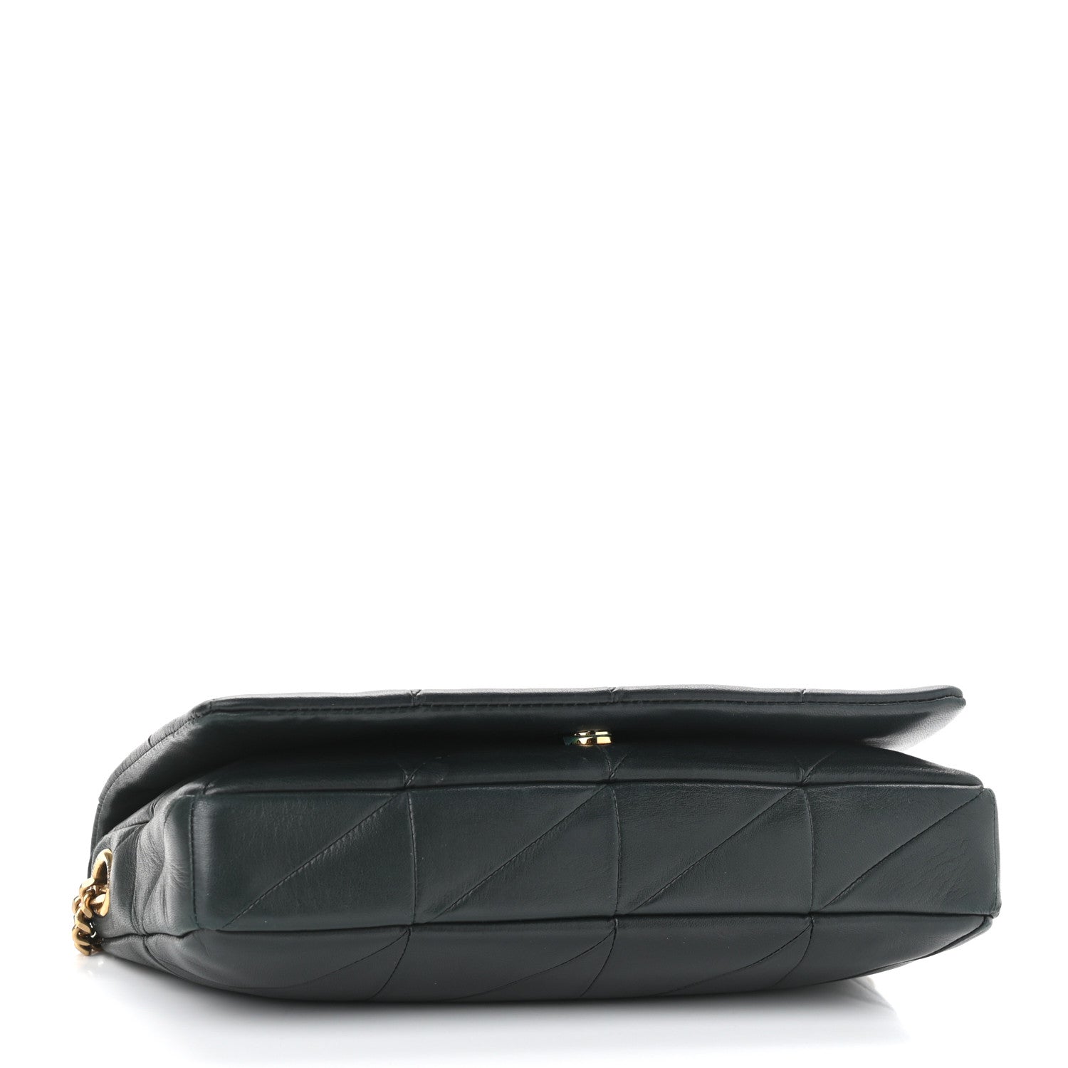 Saint Laurent Lambskin Patchwork Monogram Medium Jamie Baguette Dark Green 4 of 8