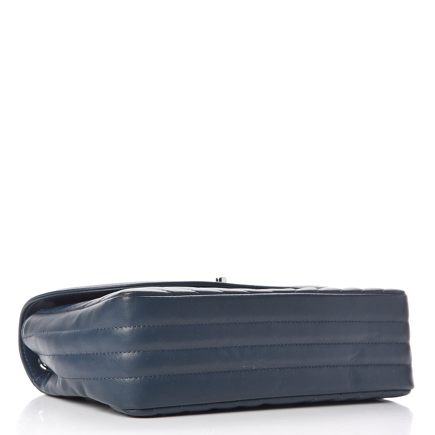 Chanel Lambskin Chevron Medium Single Flap Navy 4 of 10