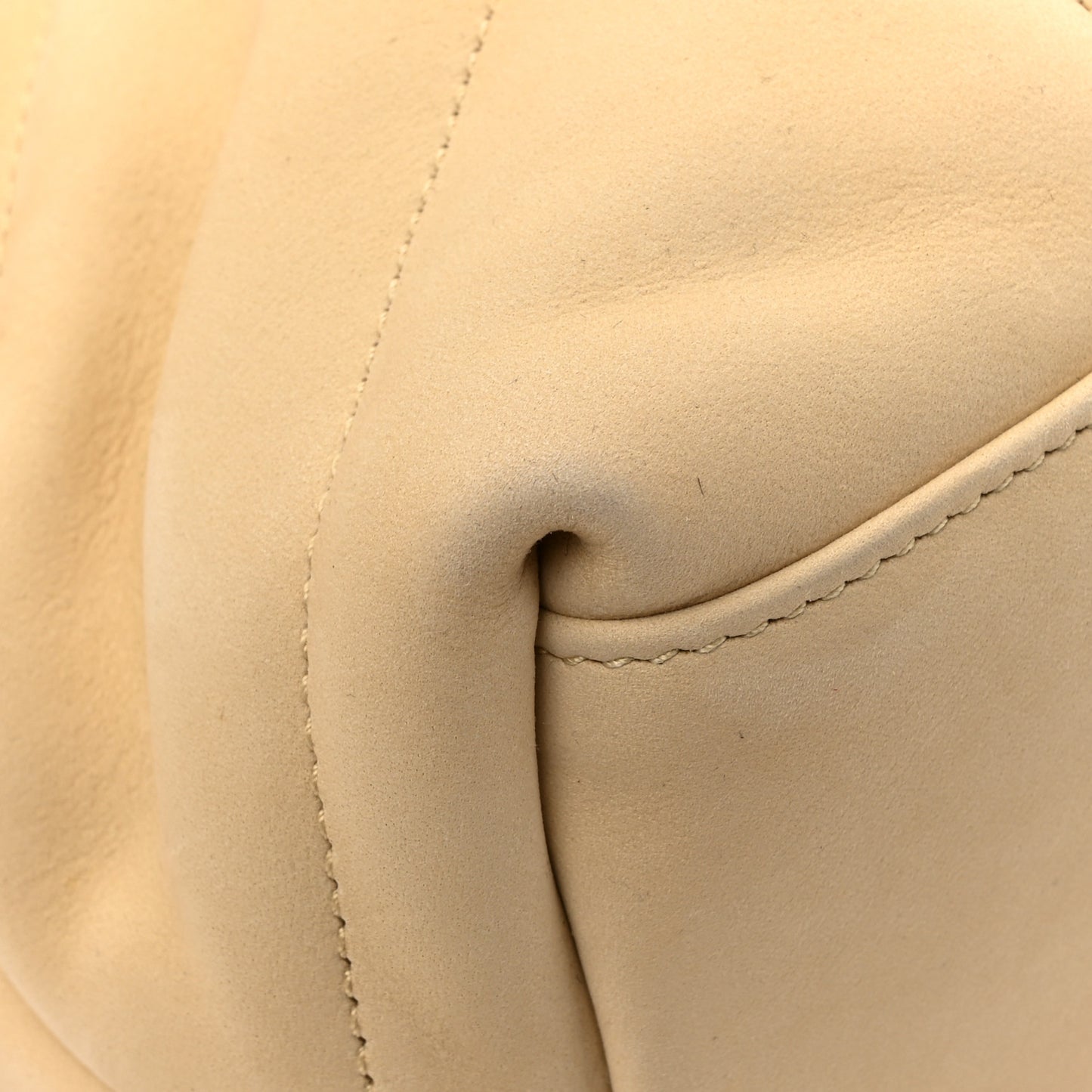Lambskin Quilted Small Loulou Puffer Monogram Chain Satchel Crema Soft