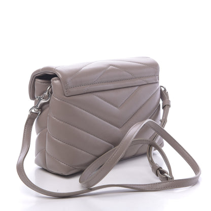 Saint Laurent Calfskin Y Quilted Monogram Toy Loulou Satchel Light Natural 3 of 10